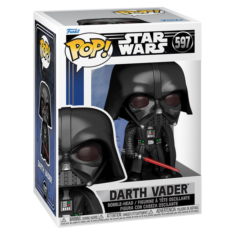 Boneco Funko POP Darth Vader 597 Sabre de Luz Vermelho Disney Lucas Filmes Filme Star Wars Episódio IV Uma Nova Esperança Brinquedo Colecionável Presente Coleção Criança