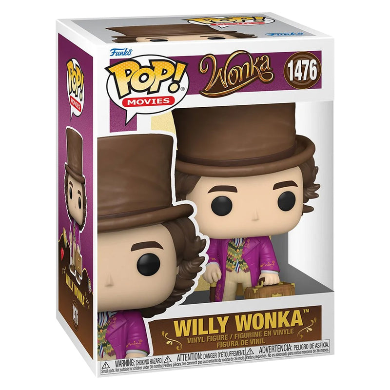 Boneco Funko POP  Willy Wonka 1476 Filme Fantástica Fábrica de Chocolate Brinquedo Colecionável Presente Coleção Criança