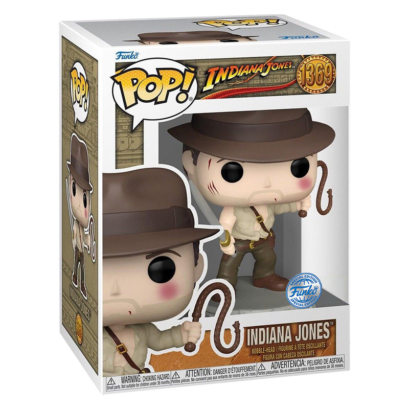 Boneco Funko POP Indiana Jones 1369 Exclusivo Filme Cinema Brinquedo Colecionável Presente Criança