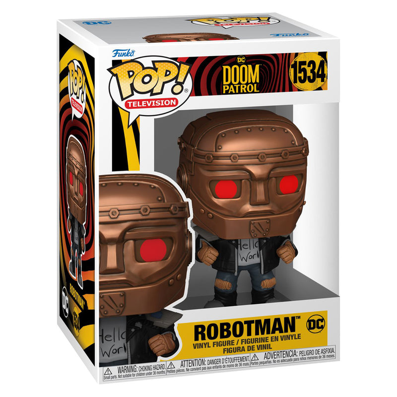 Boneco Funko POP Homem-Robo 1534 DC Comics Série Doom Patrol Brinquedo Colecionável Presente Coleção Criança