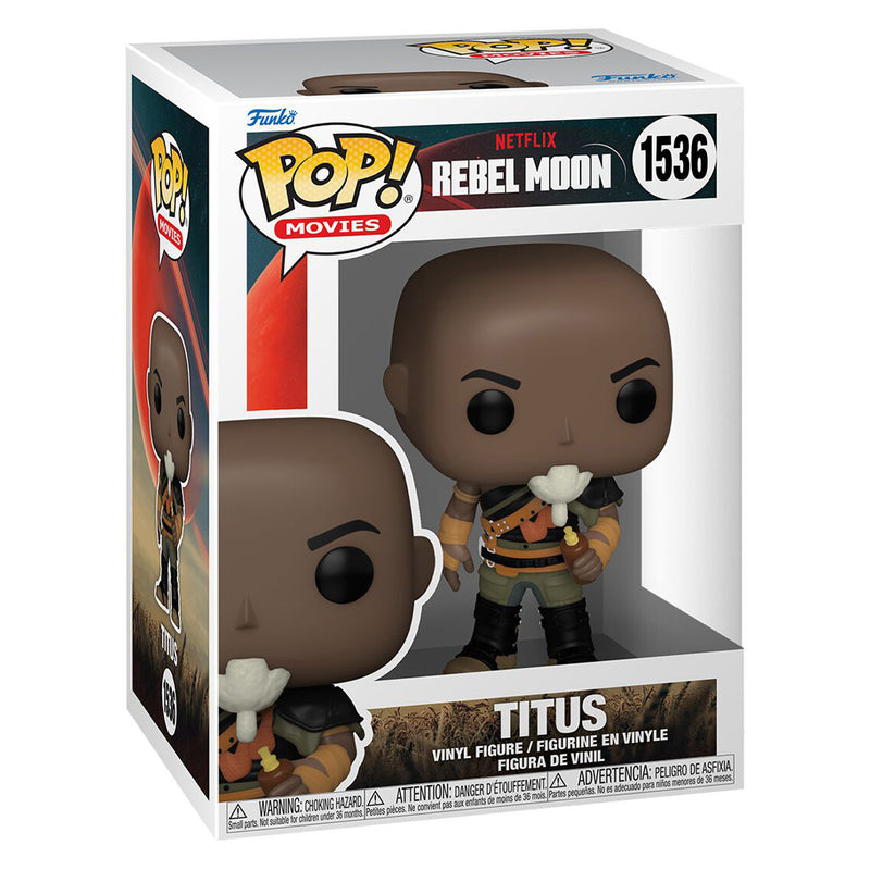 Boneco Funko POP Titus 1536 Netflix Série Rebel Moon Brinquedo Colecionável Presente Coleção Criança