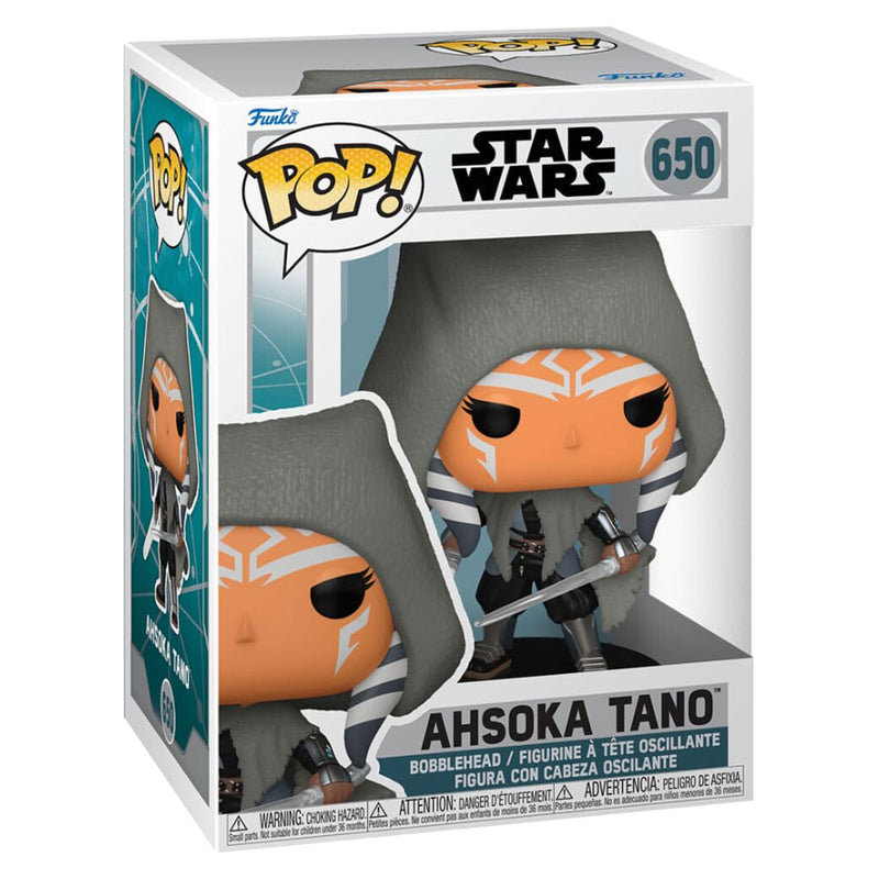 Boneco Funko POP Ahsoka Tano 650 Star Wars Disney Série Ahsoka Brinquedo Colecionável Presente Coleção Criança