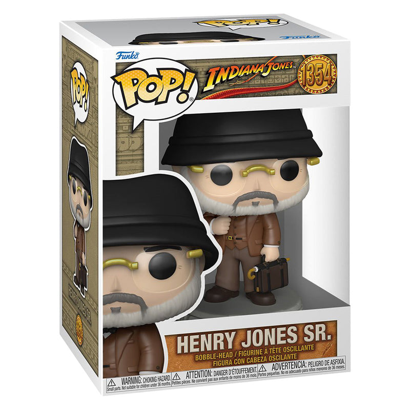 Boneco Funko POP Henry Jones Sr. 1354 Filme Indiana Jones A Última Cruzada Cinema Brinquedo Colecionável Presente Criança