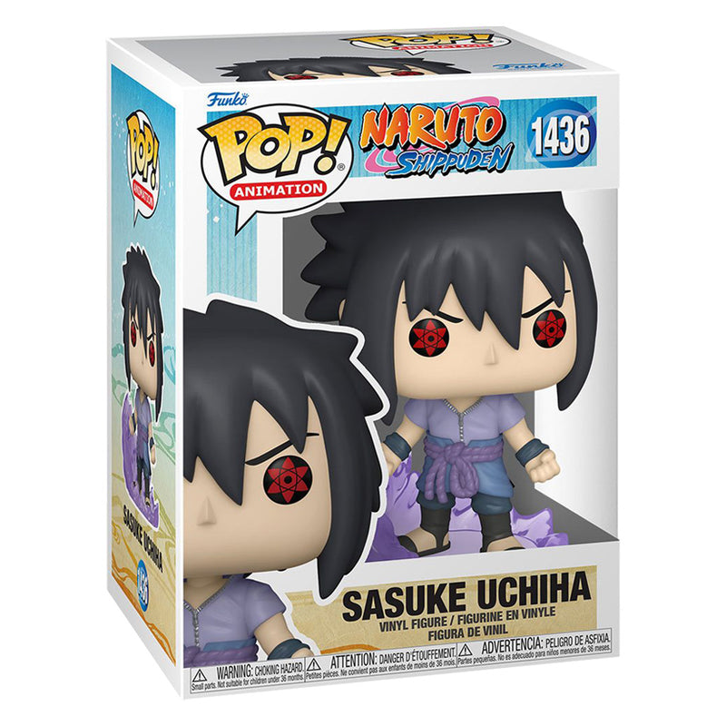 Boneco Pop Funko Sasuke Uchira 1436 Mangekyō Sharingan Susanoo Anime Naruto Shippuden Original Brinquedo Colecionável Presente Coleção Criança