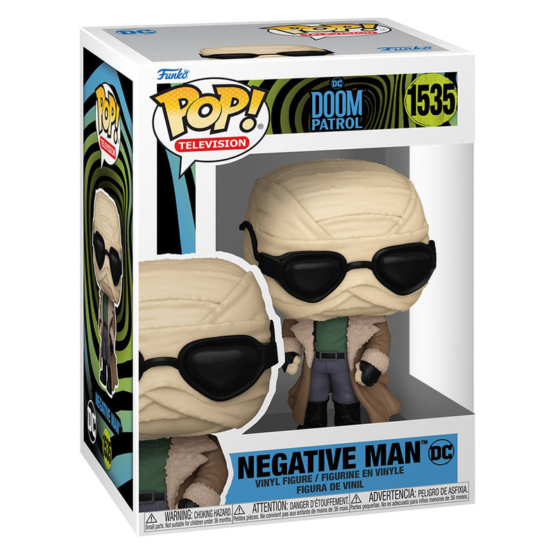 Boneco Funko POP Homem-Negativo 1535 DC Comics Série Doom Patrol Brinquedo Colecionável Presente Coleção Criança