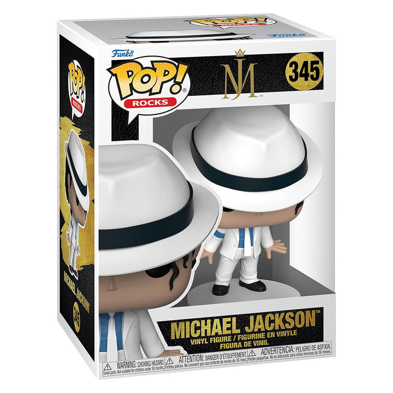 Boneco Funko Pop Rocks Michael Jackson Smooth Criminal 345 Rei do Pop Musica Dança Brinquedo Colecionável Presente Coleção Decorativo Fãs Decoração