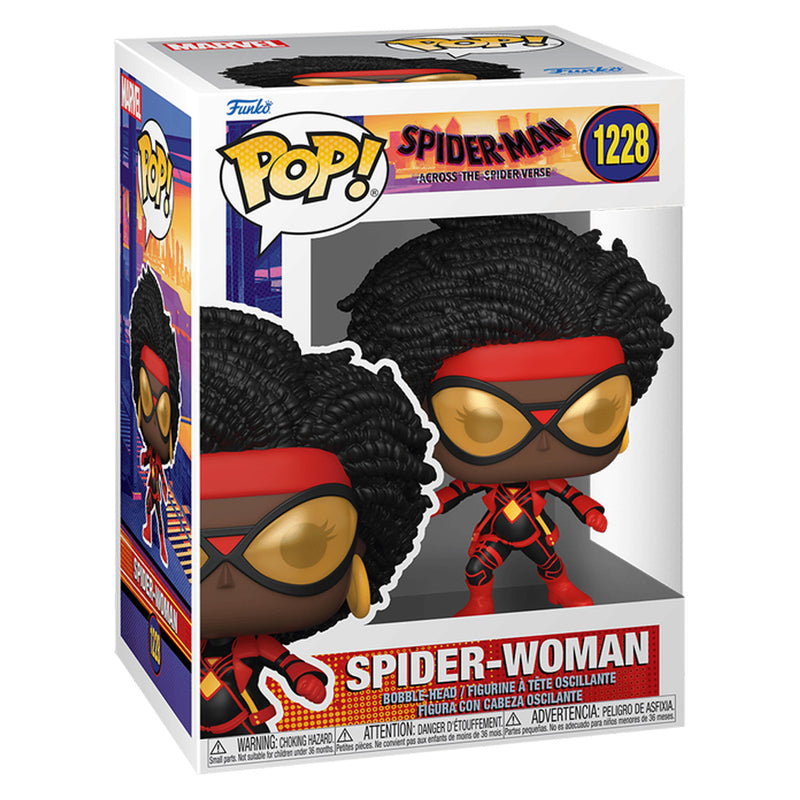 Boneco Funko POP Mulher Aranha 1228 Marvel Disney Animação Filme Homem Aranha Através do Aranha Verso Universo Vingadores Brinquedo Colecionável Presente Coleção Criança