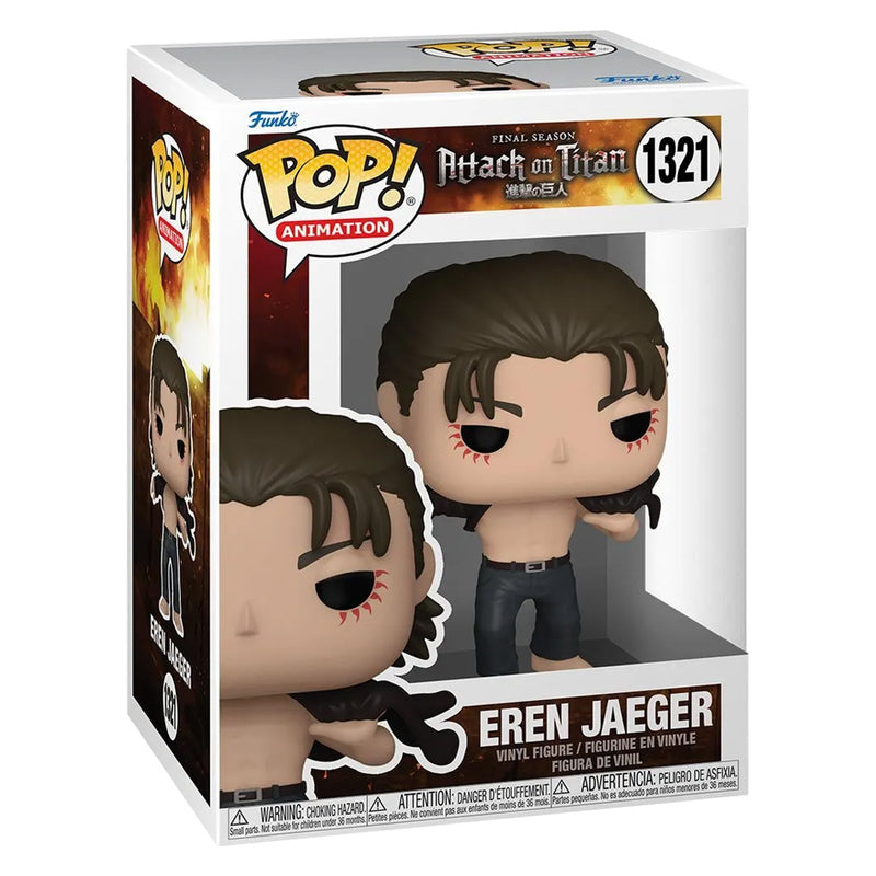 Boneco Funko POP Eren Jaeger 1321 Anime Atack On Titan Brinquedo Colecionável Presente Coleção Criança