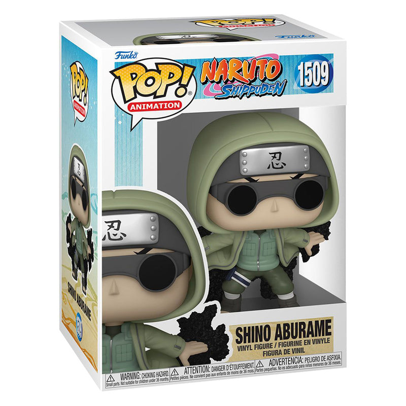 Boneco Pop Funko Shino Aburame 1509 Esfera de Insetos Anime Naruto Shippuden Original Brinquedo Colecionável Presente Coleção Criança