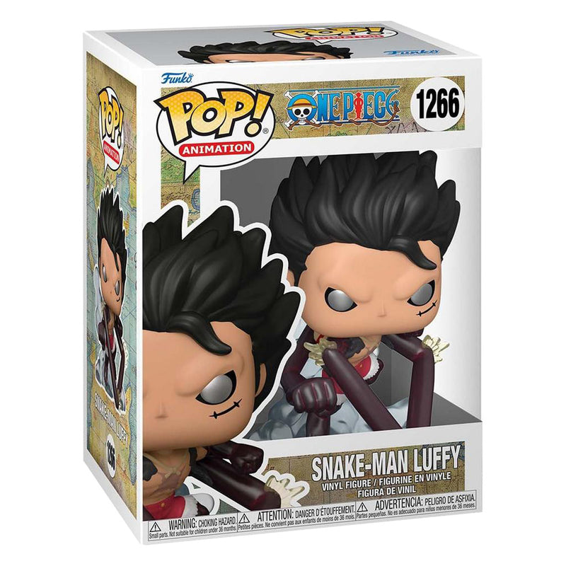 Boneco Funko POP Luffy Snake Man 1266 Anime One Piece Brinquedo Colecionável Presente Coleção Criança