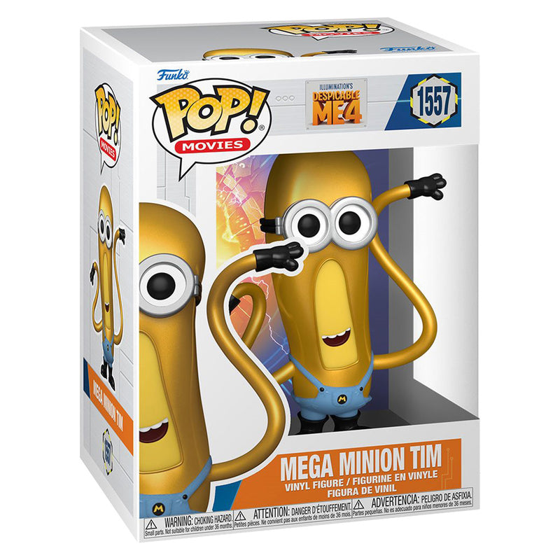 Boneco Funko POP Mega Minion Tim 1557 Disney Filme Meu Malvado Favorito Brinquedo Minions Despicable ME Colecionável Presente Coleção Colecionável Criança