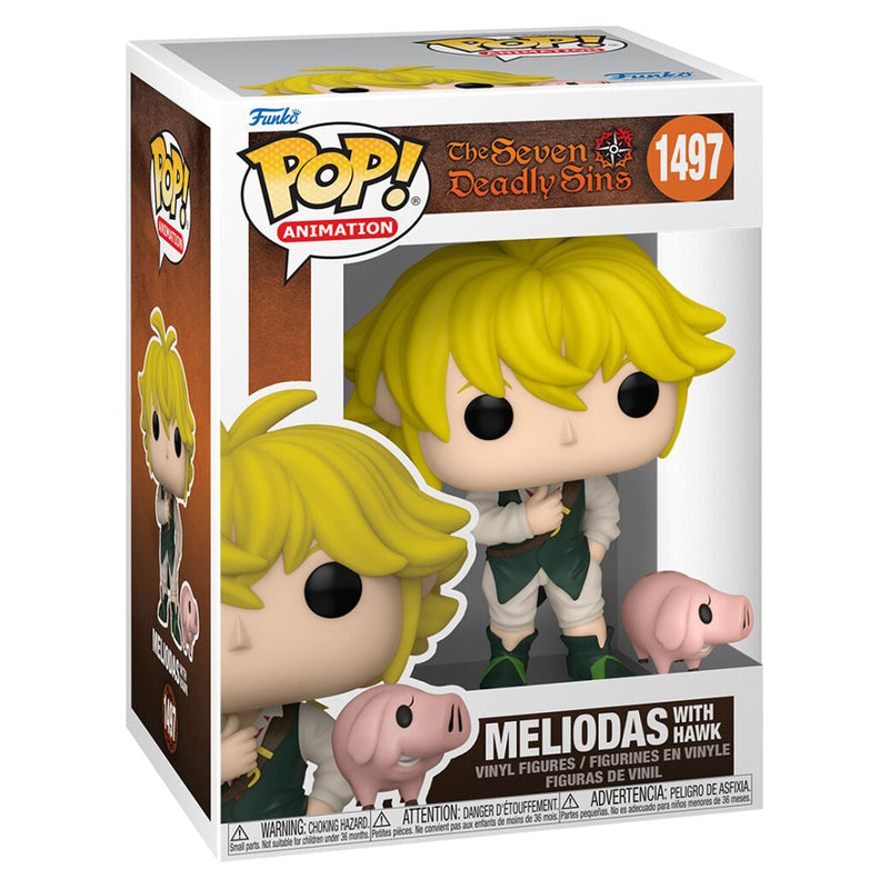 Boneco Funko POP Melodias com Hawk 1497 Anime Seven The Deadly Sins Nanatsu no Taizai Brinquedo Colecionável Presente Coleção Criança