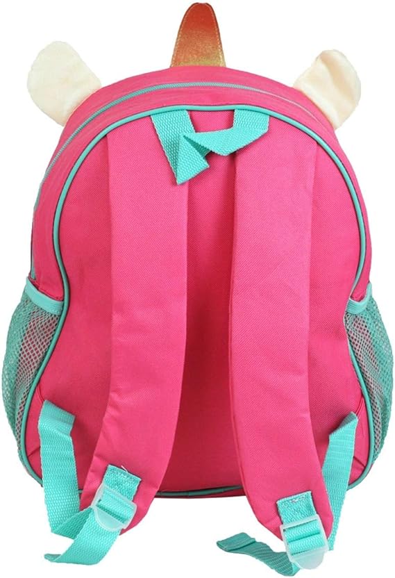 Mochila de Costas Infantil Unicórnio Rosa Animais Escolar Menina - Clio Pets