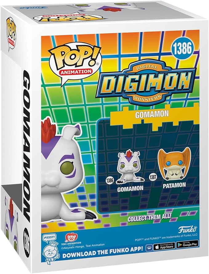 Boneco Funko Pop DIGIMON GOMAMON 1386 Brinquedo Coleção Anime Presente Criança Colecionável Digimon