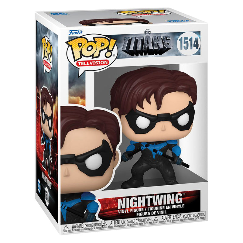 Boneco Funko POP Asa Noturna 1514 DC Comics Animation TV Teen Titans Brinquedo Colecionável Presente Coleção Criança