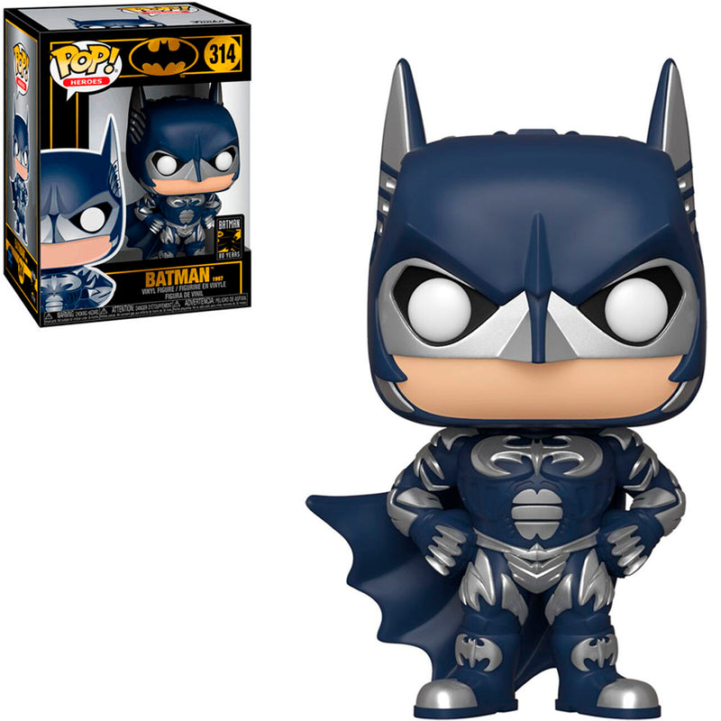 Boneco Funko POP Heróis Batman 80 Anos Batman (1997) DC Comics 314 Brinquedo Colecionável Coleção Criança