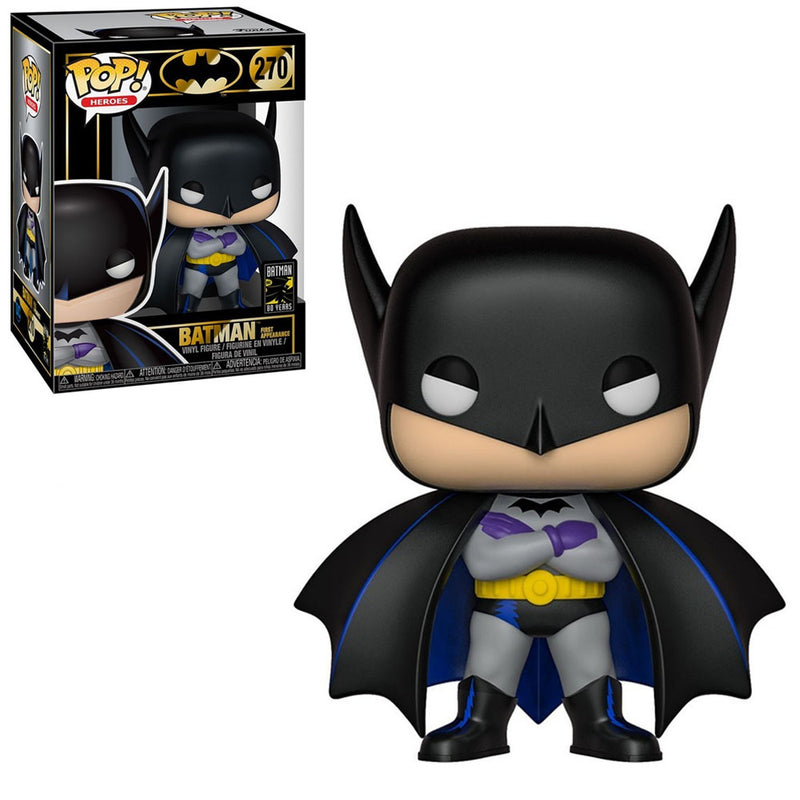 Boneco Funko POP Heróis Batman 80 Anos DC Comics Batman Primeira Aparência Modelo 270 Brinquedo Colecionável Coleção Criança