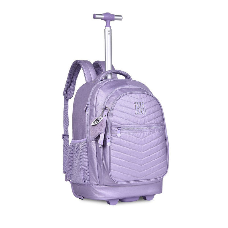 Kit Mochila de Carrinho Bolsa Mala Lancheira Térmica Duas Alças Estojo Box Feminino Juvenil Escolar Roxo Rebecca Bonbon Clio