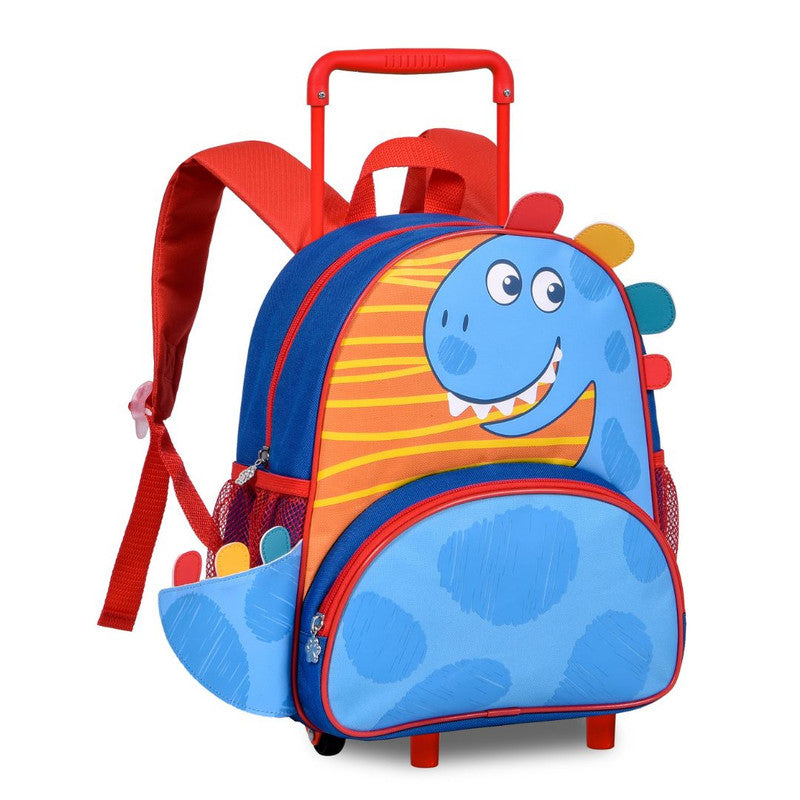 Mochila De Carrinho Mala Bolsa Dinossauro Escolar Aulas Creche Infantil Menino Clio