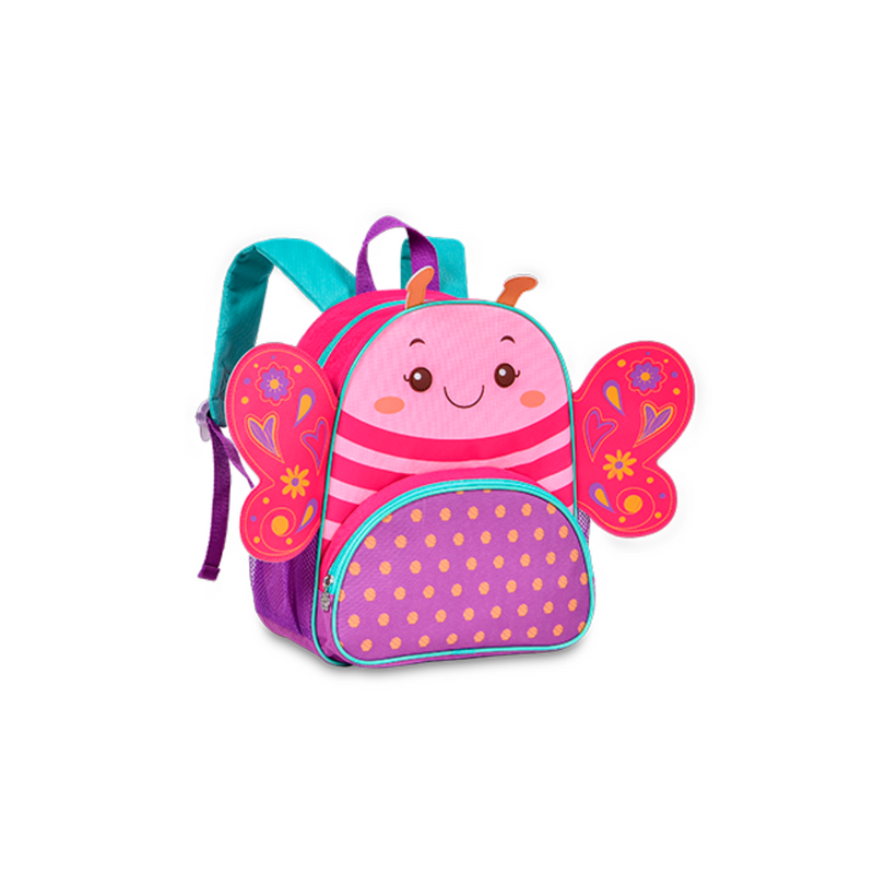 Mochila de Costas Bolsa Mala Borboleta Menina Infantil Criança Rosa Roxo Clio