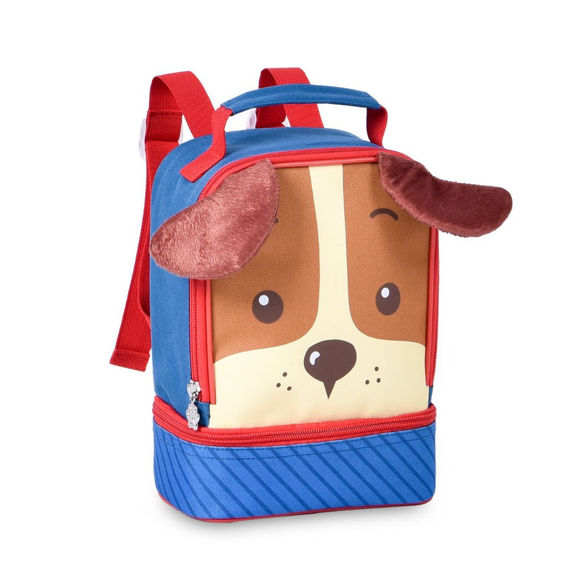 Kit Mochila de Costas Cachorrinho Laranja Lancheira Térmica Duas Alças Escolar Infantil Clio