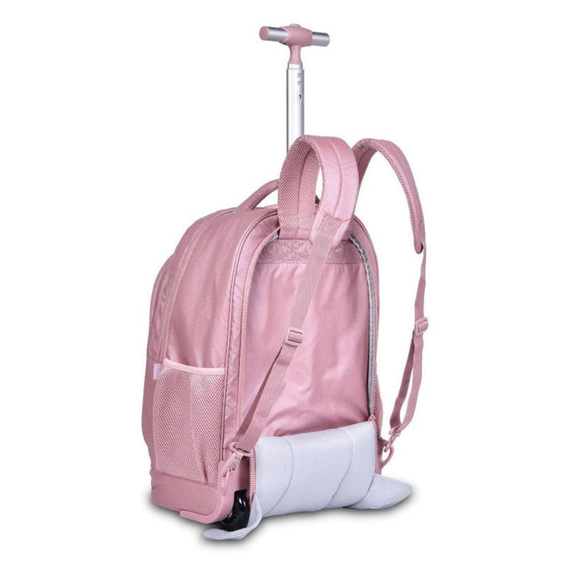 Mochila de Carrinho Mala Bolsa Bagagem Rosa Lilás Verde Rebecca Bonbon Escolar Juvenil Feminino Clio