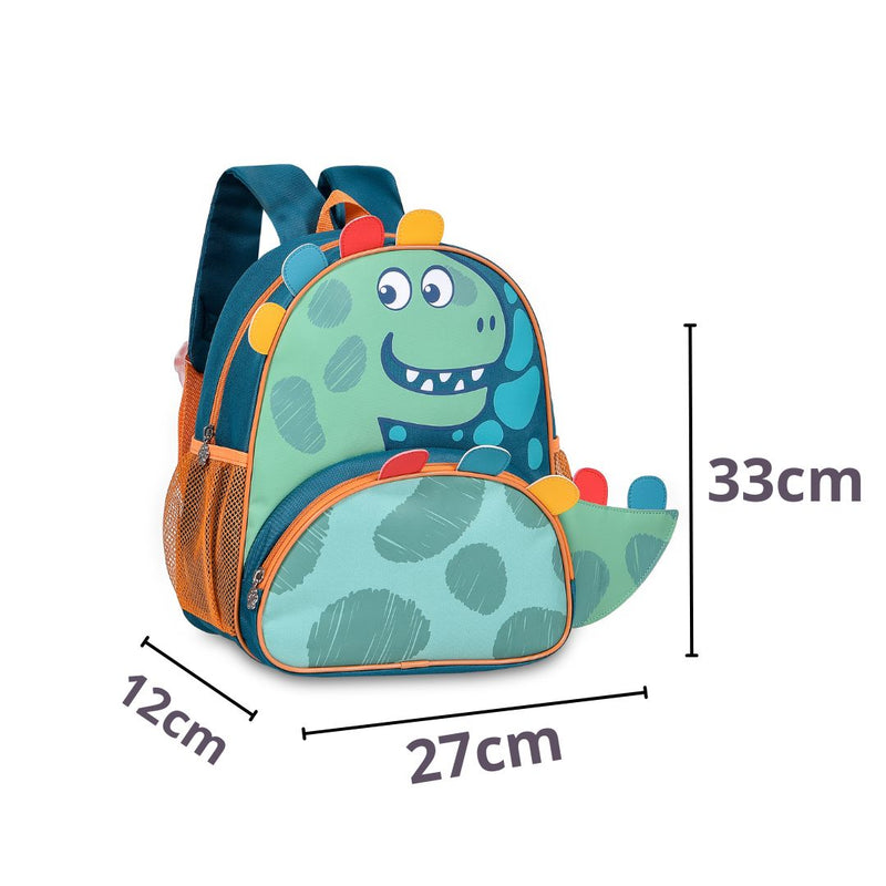 Mochila de Costas Bolsa Mala Dinossauro Menino Infantil Bebê Criança Verde Escolar Azul Clio