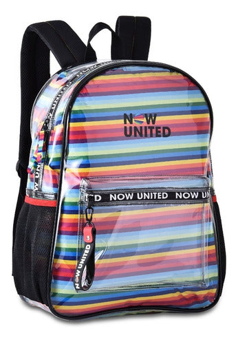 Mochila Now United Juvenil Escolar Transparente Menina - Clio