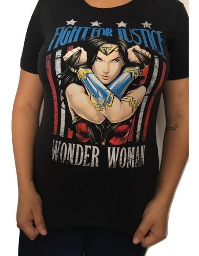 Camiseta Baby Look Mulher Maravilha Piticas Wonder Woman Dc - Megalonania