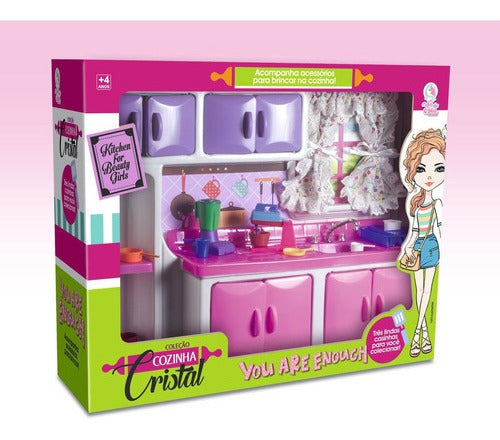 Brinquedo Cozinha Infantil Pia Armários Utensílios Meninas - Megalonania