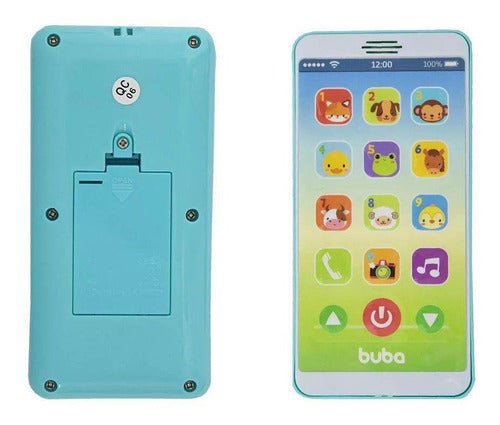 Celular Infantil Baby Buba Telefone Musical Bebe Kids Smartphone Azul - Buba