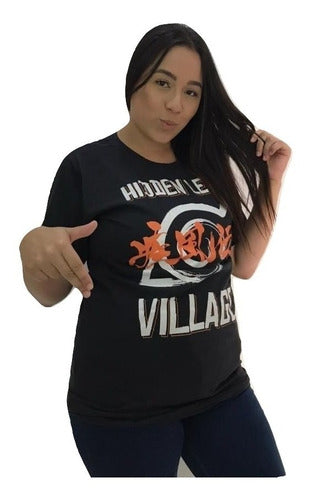 Camiseta Naruto Uzumaki Vila Da Folha Piticas Anime Desenho - Megalonania