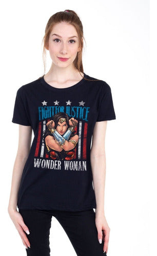 Camiseta Baby Look Mulher Maravilha Piticas Wonder Woman Dc - Megalonania