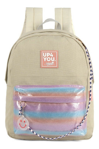 Mochila de Costas Escolar Juvenil Up4you Larissa Manoela Chaveiro - Luxcel