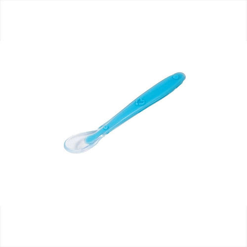 Colher De Silicone Para Bebe Crianças Buba Baby Kids - Azul