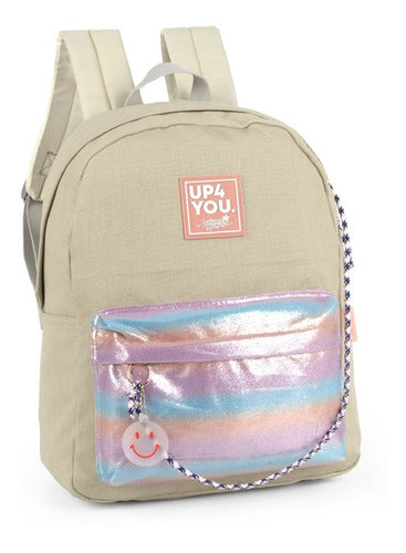 Mochila de Costas Escolar Juvenil Up4you Larissa Manoela Chaveiro - Luxcel