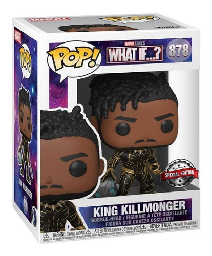 Boneco Funko Pop King Killmonger 878 What If Marvel Studio Avengers Vingadores - Megalonania