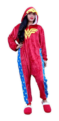 Macacão Kigurumi Pijama Wonder Woman Mulher Maravilha Oficial Zona Criativa Warner Dc Comics - Megalonania