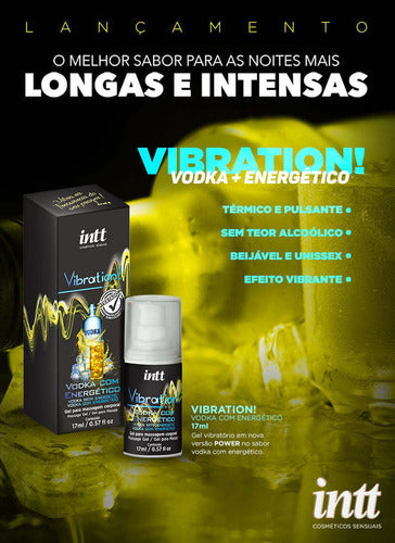 Gel Beijavel Vibration Power Extra Forte Vodka Energético - Megalonania