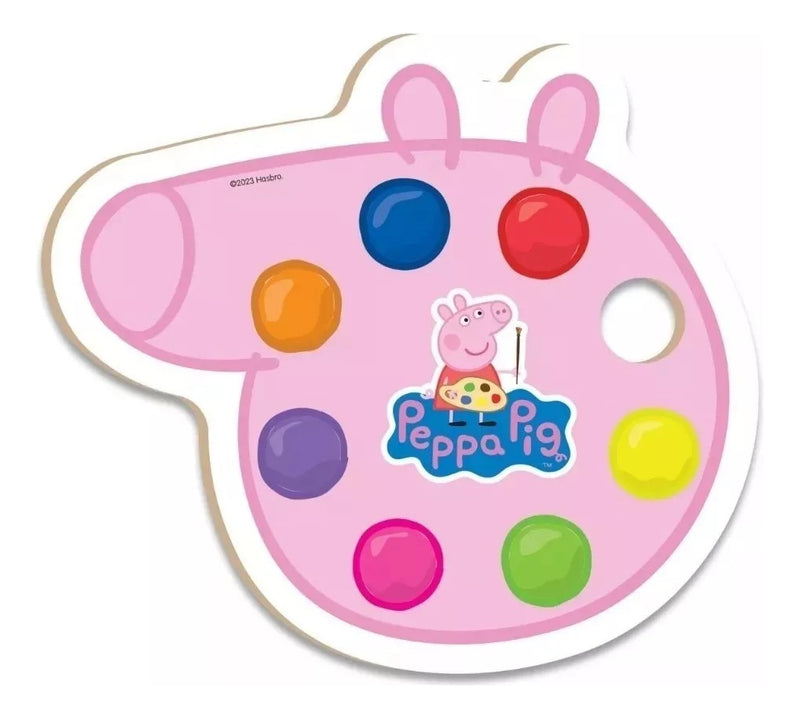 Kit Pintura Peppa Pig Cavalete Infantil Brinquedos Tinta Nig