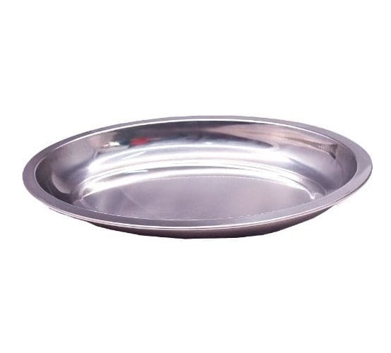 Travessa Funda 30cm Oval Inox Festa Bar Comida Porção Batata Ke Home