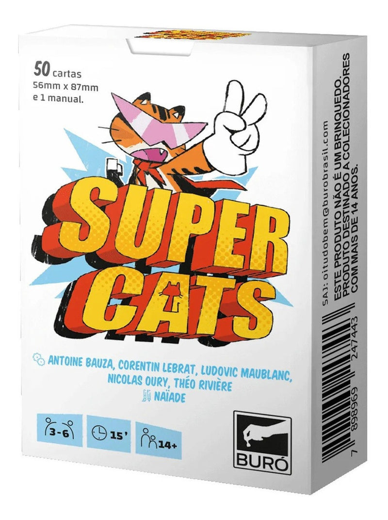 Jogo de Cartas: Super Cats Baralho Robocão Jogo de mesa Buro