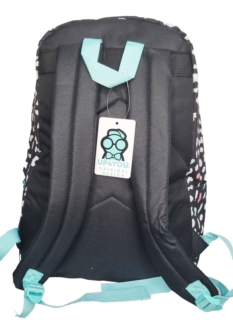 Mochila de Costas Escolar Grande Reforçada Juvenil Feminina Up4you Verde e Preta - Luxcel