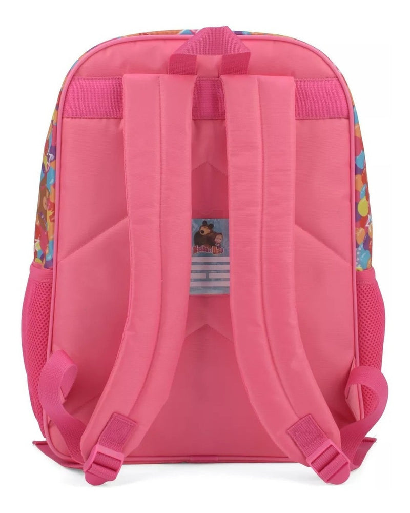 Mochila de Costas Infantil Masha E Urso Rosa Escolar Menina - Luxcel