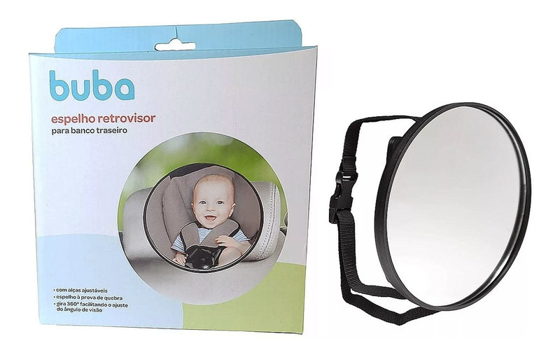 Retrovisor De Bebe Conforto Buba Espelho Interno Redondo Buba