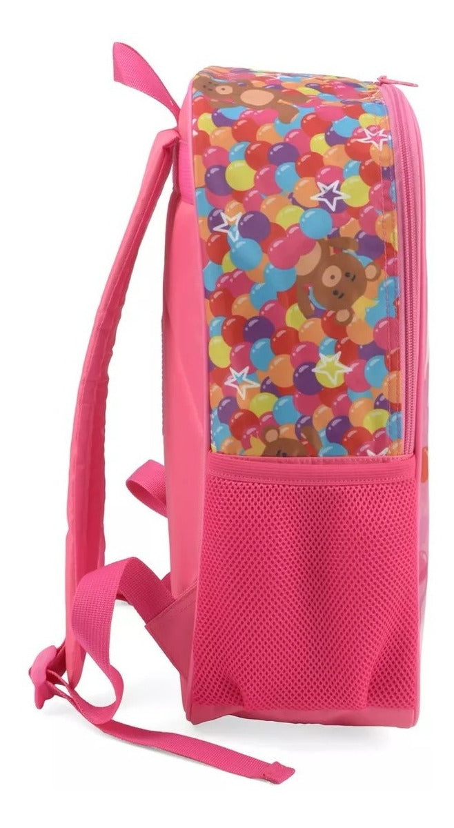 Mochila de Costas Infantil Masha E Urso Rosa Escolar Menina - Luxcel