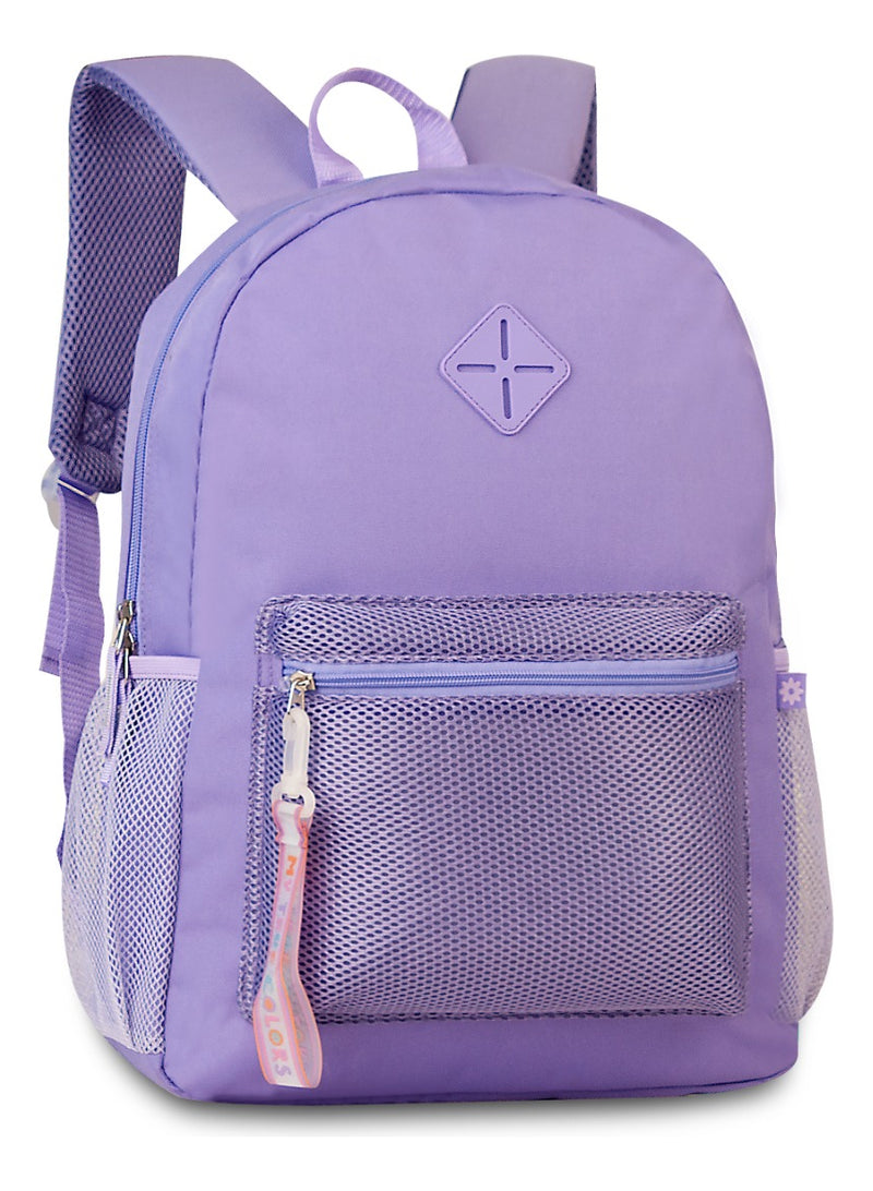 Mochila de Costas 17'' Juvenil Escolar Lilás Cores Pastel Menina - Clio