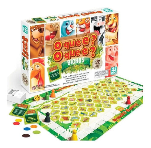 Jogo Infantil Educativo O Que É O Que É Bichos 90 Cartas Nig