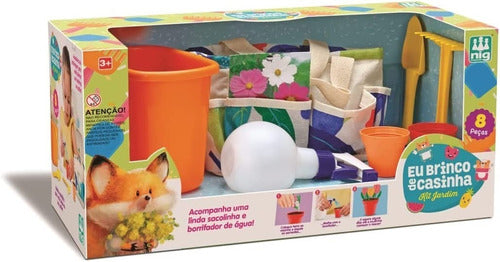 Brinquedo Kit Jardim Infantil Acessórios Horta Nig Casinha