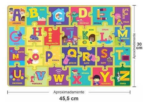 Quebra Cabeça Alfabita Alfabeto Educativo Mundo Bita 26PÇS Nig